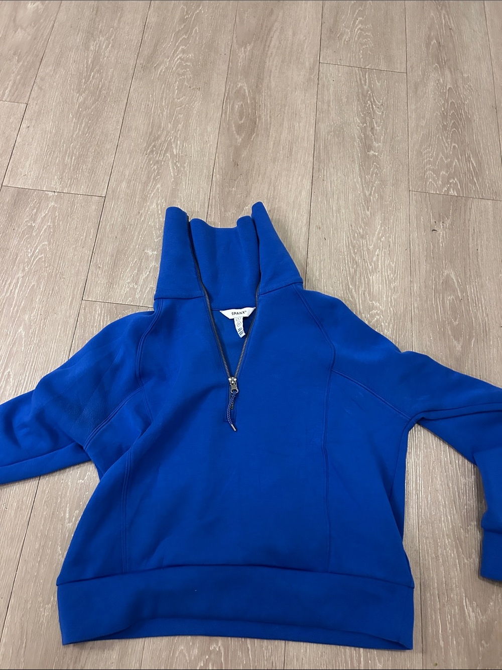 SPANX Royal Blue Half-Zip Hoodie